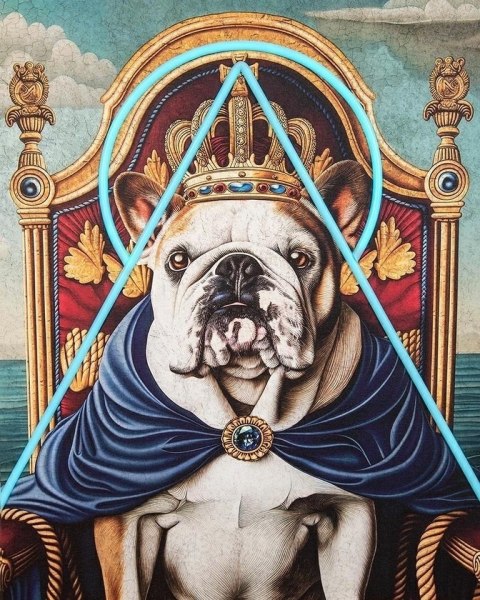 Obraz NEON BULLDOG 80x100 cm Obraz NEON BULLDOG 80x100 cm