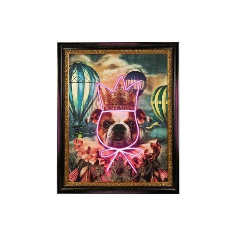 Obraz NEON BULLDOG BALOON 80x100 cm Obraz NEON BULLDOG BALOON 80x100 cm