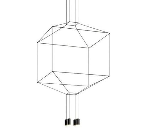 Lampa wisząca FLUSSO 4 czarna Lampa wisząca FLUSSO 4 czarna