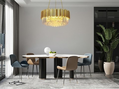 Lampa wisząca IMPERIAL GOLD 60 - stal, kryształ Lampa wisząca IMPERIAL GOLD 60 - stal, kryształ