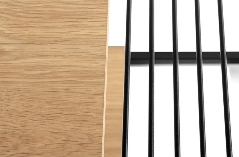 Stolik GALLER dąb - gazetnik, MDF, metal Stolik GALLER dąb - gazetnik, MDF, metal