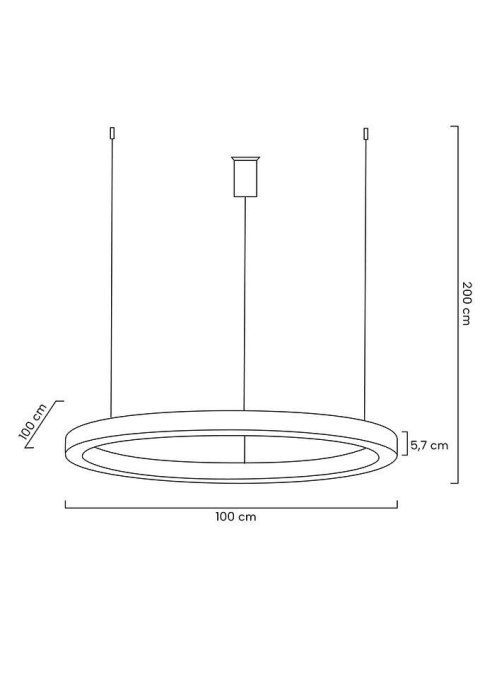 Lampa wisząca RING 100 srebrna - LED, stal polerowana