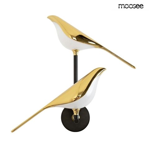 MOOSEE lampa ścienna BIRD TWIN złota MOOSEE lampa ścienna BIRD TWIN złota