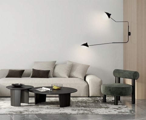 MOOSEE lampa ścienna RAVEN 2 - aluminium, stal węglowa