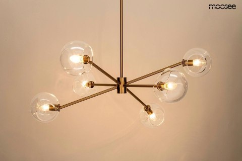 MOOSEE lampa wisząca AURA 6 złota MOOSEE lampa wisząca AURA 6 złota