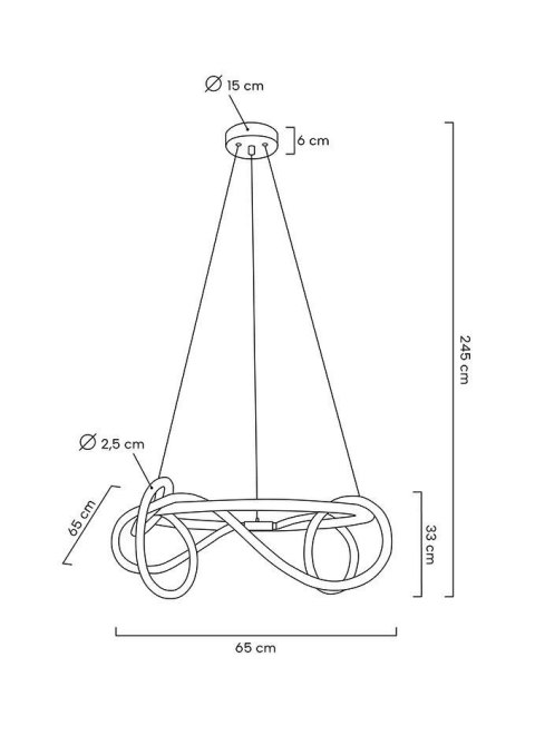 MOOSEE lampa wisząca SERPIENTE 60 złota