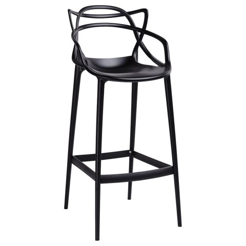 Krzesło barowe HILO PREMIUM 75 cm czarne Krzesło barowe HILO PREMIUM 75 cm czarne