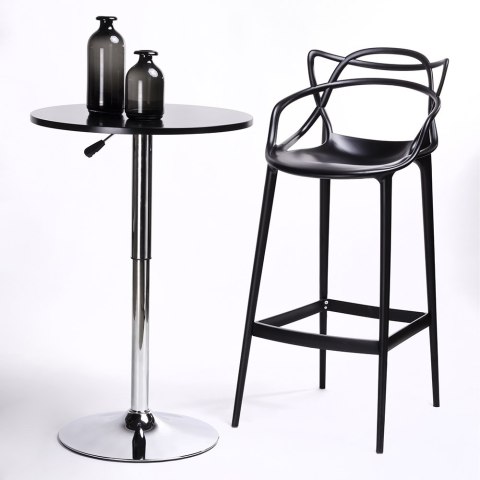 Krzesło barowe HILO PREMIUM 75 cm czarne Krzesło barowe HILO PREMIUM 75 cm czarne