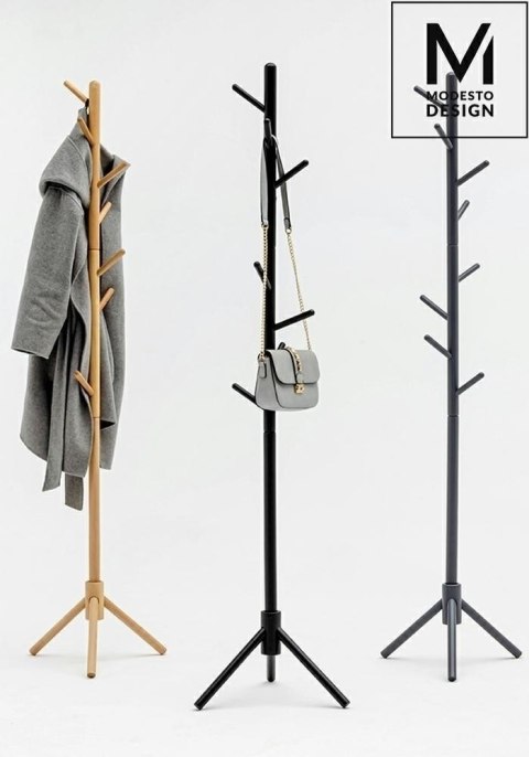 MODESTO wieszak stojący STICK naturalny - drewno bukowe MODESTO wieszak stojący STICK naturalny - drewno bukowe