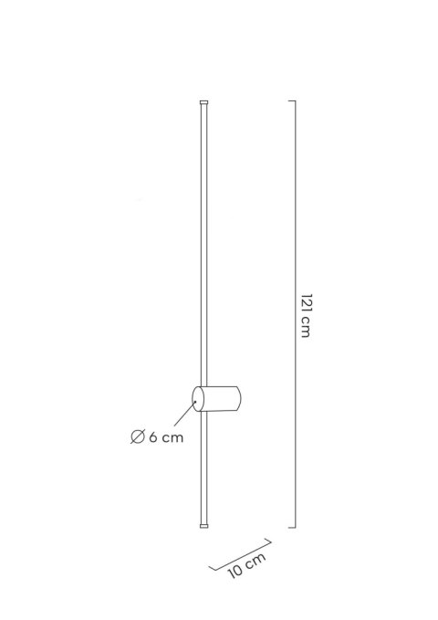 MOOSEE lampa ścienna OMBRE 120 czarna MOOSEE lampa ścienna OMBRE 120 czarna