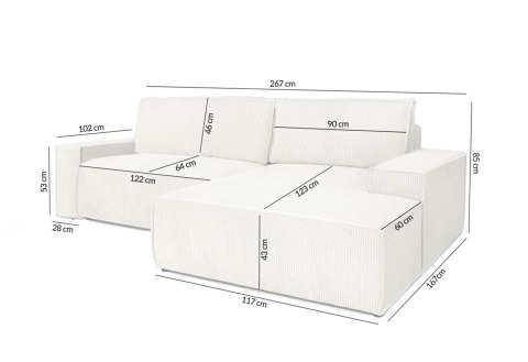 Narożnik PILLOW M prawy z funkcją spania zielony Narożnik PILLOW M prawy z funkcją spania zielony
