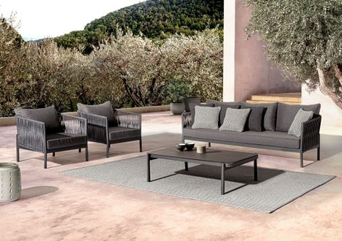 BIZZOTTO sofa 3-osobowa ogrodowa FLORENCIA ciemnoszara BIZZOTTO sofa 3-osobowa ogrodowa FLORENCIA ciemnoszara