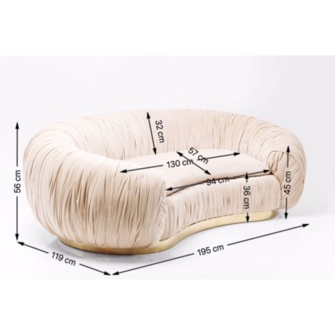 KARE sofa 2-osobowa PERUGIA beżowa KARE sofa 2-osobowa PERUGIA beżowa