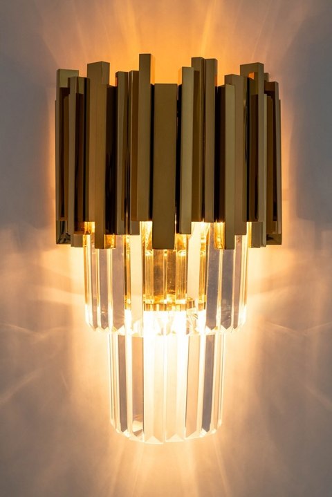 MOOSEE lampa ścienna IMPERIAL WALL GOLD - stal, kryształ