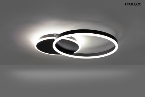 MOOSEE lampa sufitowa / plafon RINGS 2 czarna MOOSEE lampa sufitowa / plafon RINGS 2 czarna