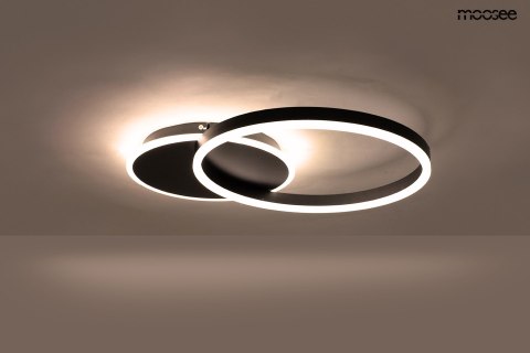 MOOSEE lampa sufitowa / plafon RINGS 2 czarna MOOSEE lampa sufitowa / plafon RINGS 2 czarna