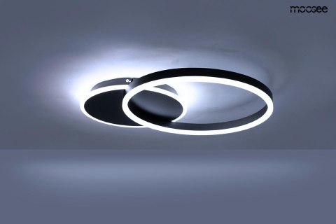MOOSEE lampa sufitowa / plafon RINGS 2 czarna MOOSEE lampa sufitowa / plafon RINGS 2 czarna