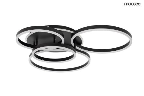 MOOSEE lampa sufitowa / plafon RINGS 5 czarna MOOSEE lampa sufitowa / plafon RINGS 5 czarna