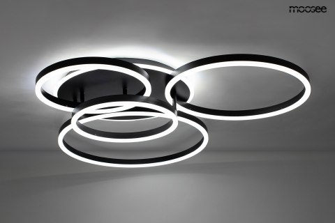 MOOSEE lampa sufitowa / plafon RINGS 5 czarna MOOSEE lampa sufitowa / plafon RINGS 5 czarna