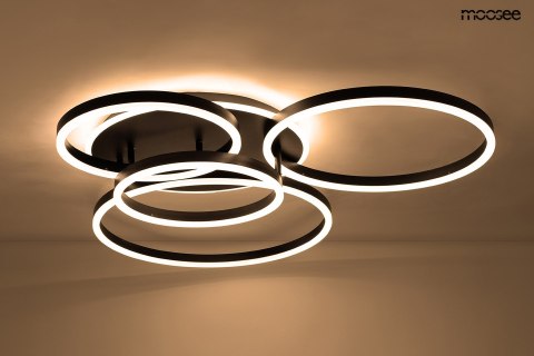 MOOSEE lampa sufitowa / plafon RINGS 5 czarna MOOSEE lampa sufitowa / plafon RINGS 5 czarna
