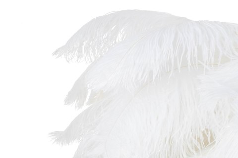 MOOSEE lampa wisząca TIFFANY 135 biała mosiądz / naturalne pióra