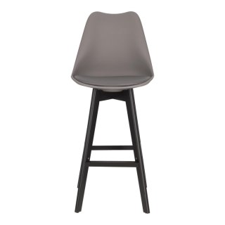 Stołek barowy Norden wood black high PP ciemny szary