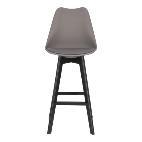 Stołek barowy Norden wood black high PP ciemny szary