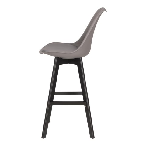 Stołek barowy Norden wood black high PP ciemny szary