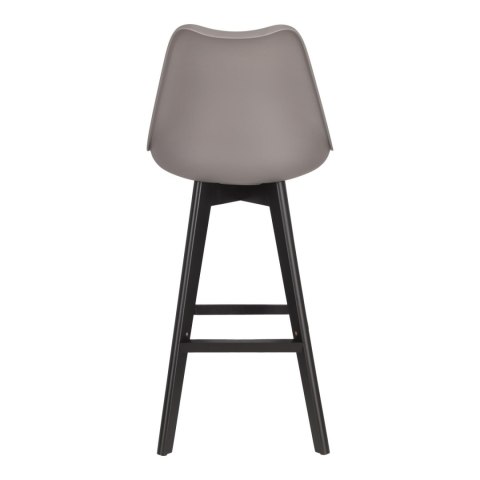 Stołek barowy Norden wood black high PP ciemny szary