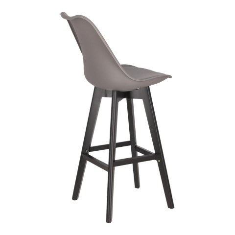 Stołek barowy Norden wood black high PP ciemny szary