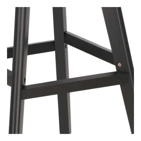 Stołek barowy Norden wood black high PP ciemny szary