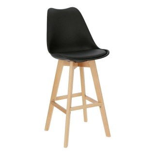 Stołek barowy Norden wood black high PP czarny