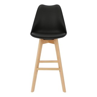 Stołek barowy Norden wood black high PP czarny