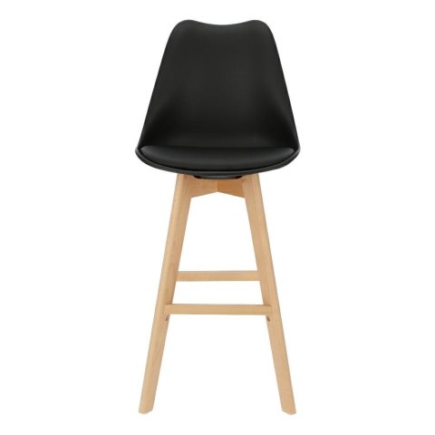 Stołek barowy Norden wood black high PP czarny