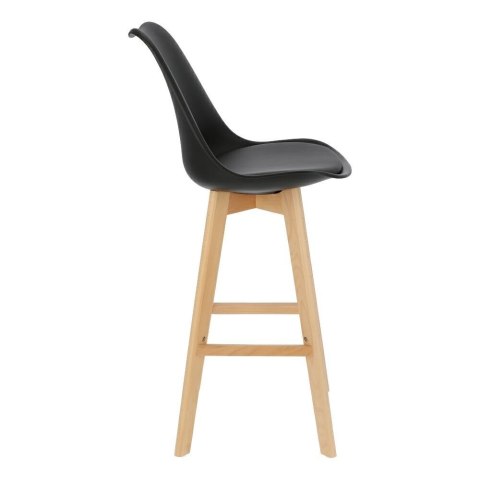 Stołek barowy Norden wood black high PP czarny