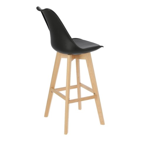 Stołek barowy Norden wood black high PP czarny