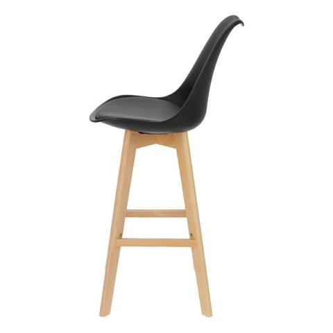 Stołek barowy Norden wood black high PP czarny