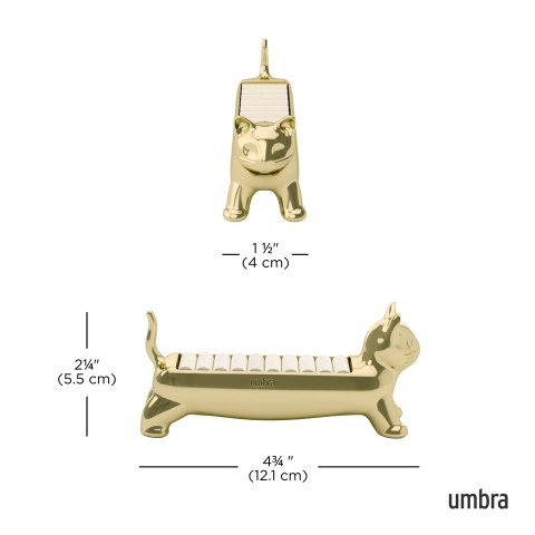 UMBRA organizer na pierścionki ALI CAT złoty
