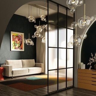 MOOSEE lampa wisząca CAPRI DISC 3 złota - 180 LED, aluminium, szkło