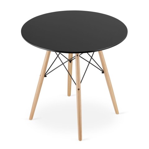 Stół TODI Okrągły 80cm - czarny Stół TODI Okrągły 80cm - czarny