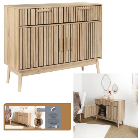 Komoda Klaus 2 szuflady, 2 szafki naturalna Komoda Klaus 2 szuflady, 2 szafki naturalna