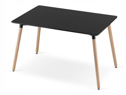 Zestaw stół prostokątny ADRIA 120x80 czarny + 4 krzesła LAGO szare Zestaw stół prostokątny ADRIA 120x80 czarny + 4 krzesła LAGO szare
