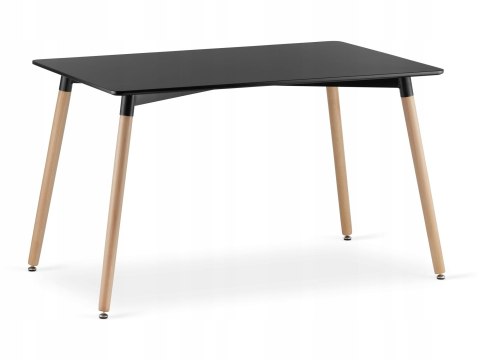 Zestaw stół prostokątny ADRIA 120x80 czarny + 4 krzesła MARK czarne Zestaw stół prostokątny ADRIA 120x80 czarny + 4 krzesła MARK czarne
