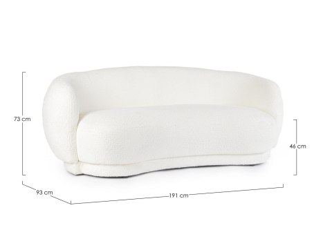 BIZZOTTO sofa 2-osobowa TECLA biała