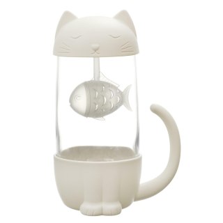 Kubek Kawaii z zaparzaczem Kotek z rybką 300ml