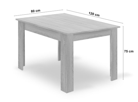 Stół NP 120x80 Artisan nogi czarne + 4 krzesła MARK czarne nogi naturalne Stół NP 120x80 Artisan nogi czarne + 4 krzesła MARK czarne nogi naturalne