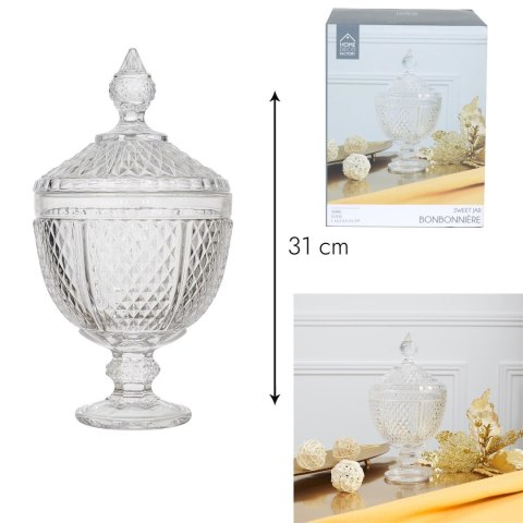 Szklana bomboniera Diamond 31cm Szklana bomboniera Diamond 31cm