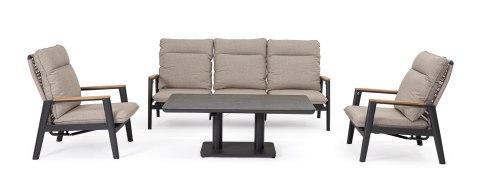 BIZZOTTO sofa 3-osobowa ogrodowa MIGUEL beżowa