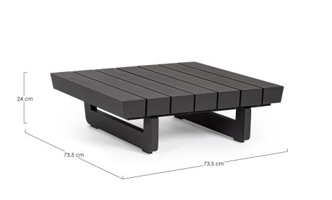BIZZOTTO stolik ogrodowy INFINITY 73,5 ciemny szary