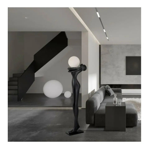 MOOSEE lampa podłogowa HUMAN MOON - włókno szklane, szkło